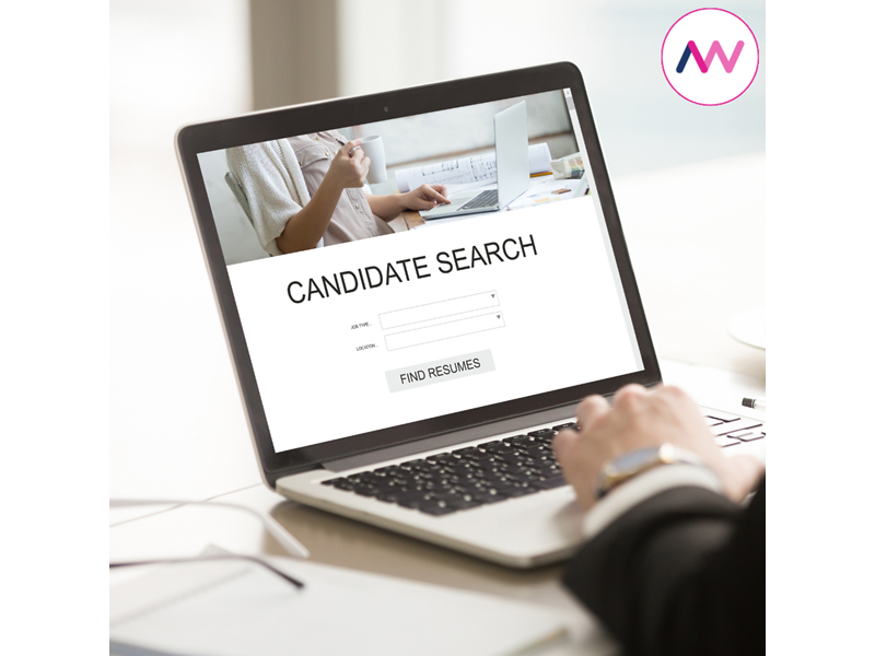 A graphic image displaying a candidate search