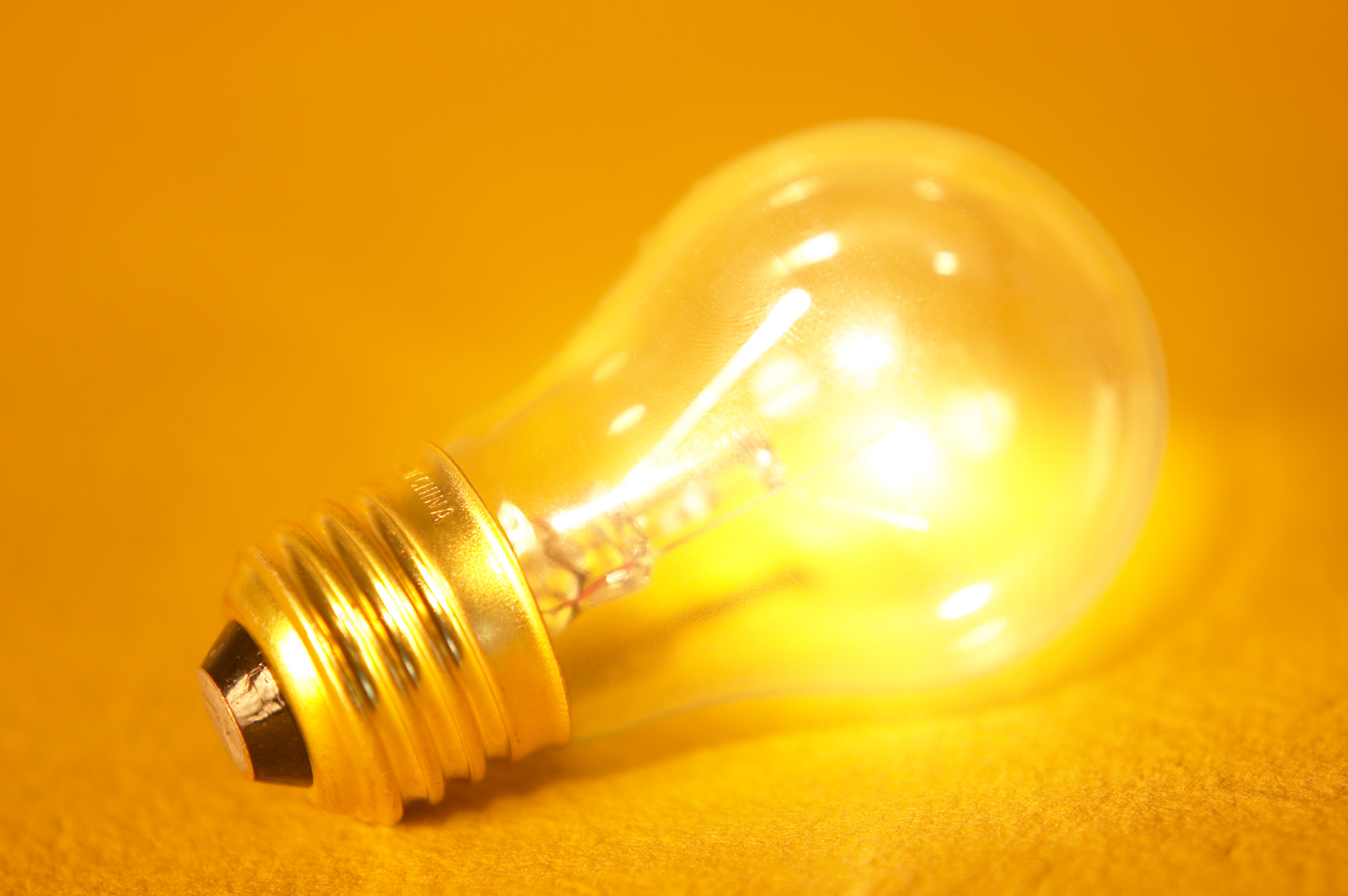 A photo of a lightbulb
