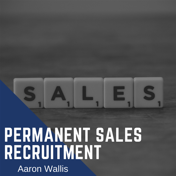 A graphic image displaying Aaron Wallis permanent sales recruitment