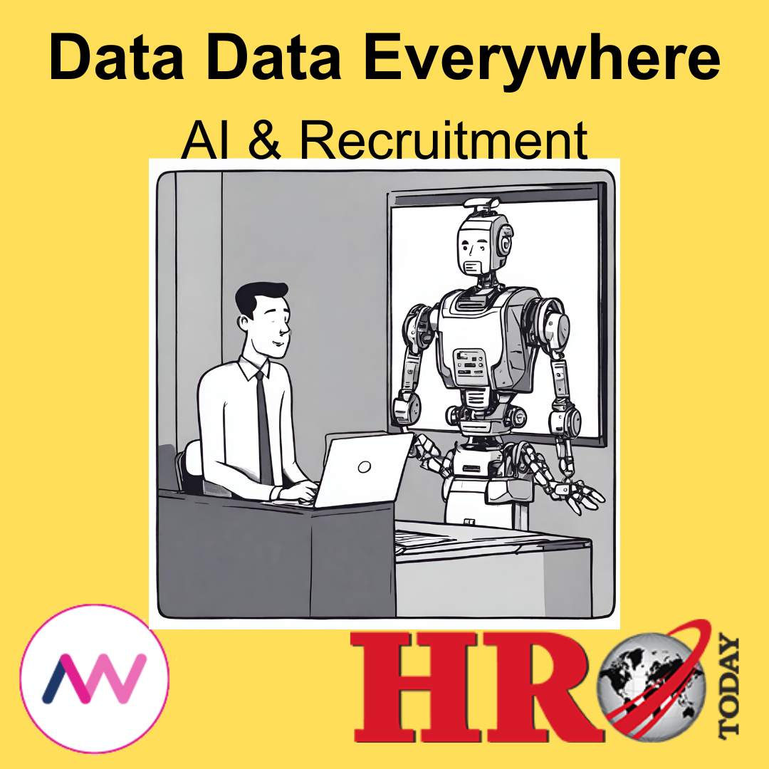 A image displaying a Sales Recruiter with a physical representation of an AI Sales Recruiter