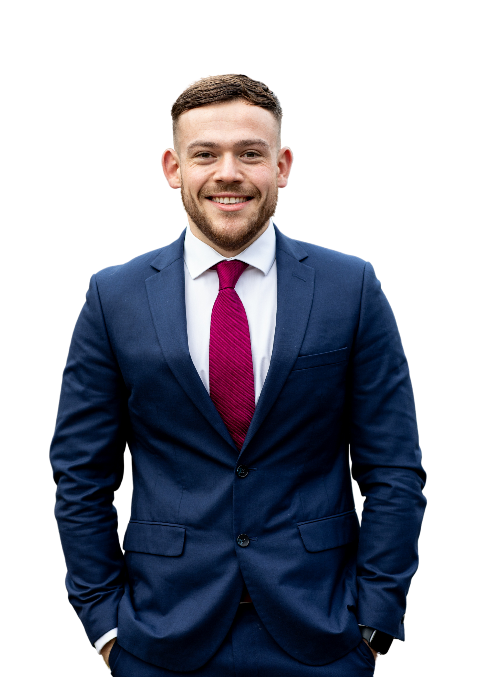 Sam Childerley in a suit, Aaron Wallis Sales Recruitment