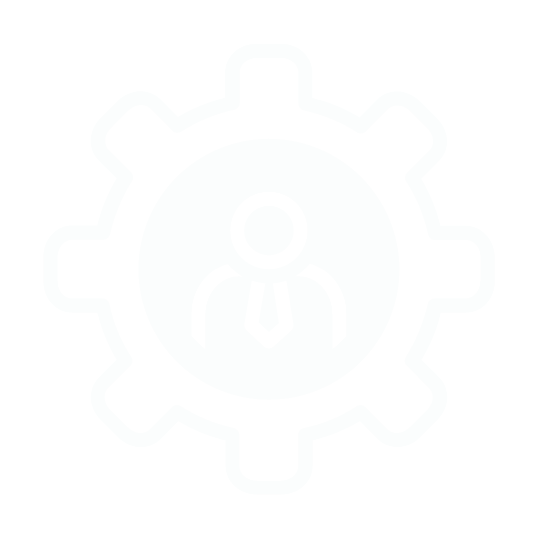 Icon of a gear and a person to represent sales competence