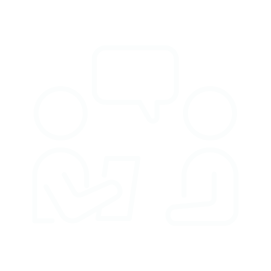 Icon for a sales recruitment conversation or interview